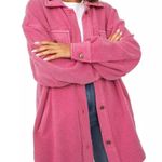 Free People  Fleece Ruby Shirt Jacket in Pink Photo 1