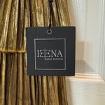 Mac Duggal NWT 30763 Gold High Neck Pleated Tiered Ruffle Metallic Gown Size 12 Photo 9