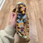 Faded Glory  | Boho Crochet Raffia Straw Floral Appliqué Tote Bag Photo 1