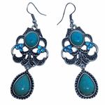 Costume Silvertone Boho Blue Jewelry Photo 0