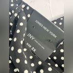 Jones New York plus size women’s three X black polkadot pants with tie belt Photo 2