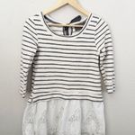 Anthropologie SUNDAY IN BROOKLYN x  | Striped Blue Cream White Lace Bow | Medium Photo 1