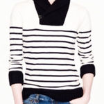 J.Crew Blue & White Nautical Striped Sweater Photo 0