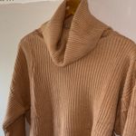 Cozy Tan Turtleneck Sweater Skirt Set Size L Photo 2
