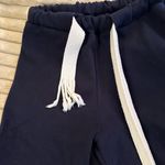 ZARA Stylish Navy Joggers with White Drawstring Photo 5