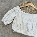 We The Free Women’s Dancing Till Dawn Cropped Top Off-Shoulder Boho in Ivory S Photo 8