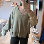 American Eagle Oversized Waffle Sweater Photo 0
