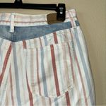 American Eagle Stripped red white & blue jean shorts Photo 3