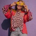 Anthropologie Bl-nk London Miranda Peasant Blouse Size SP $128 Photo 0