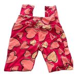LuLaRoe  Soft Buttery Leggings Pink Hearts Valentines One Size EUC #0689 Photo 0