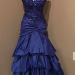 High low prom gown Blue Size 4 Photo 0