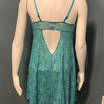 ON GOSSAMER Sheer Mesh Aqua Babydoll Nightgown MD Green Size M Photo 3