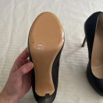 Giuseppe Zanotti Leather Pumps Heels Black Stiletto size 39 US 9 Classic NWOB Photo 5