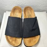 NAOT Women's Tampa Sandal Black Stretch Size 37 Platform Suede 6.5 Cork Slide Photo 2