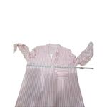 BeachLunchLounge  Button down Blouse Sz M Pink/White NWT Photo 5