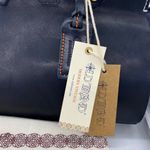 Old Trend Out West Handcrafted Leather Satchel Crossbody New Blue Photo 3