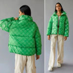 Urban Outfitters Native Youth Smile Print Jacket Size Large Green Sold Out Photo 2