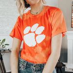 The Vintage Shop Clemson Tiger Paw Bleached Tee Photo 0