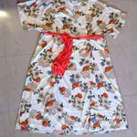 Unique Vintage  white/ multicolor  floral dress, plus size 5X lightweight Photo 0