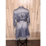 Mother of the Bride Blue Satin Lace Trim Robe Size undefined Photo 5