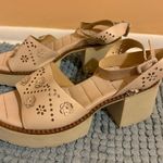 Anthropologie Elvio Zanon Perforated Floral Light Pink Sandals Photo 7