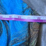 Indigo Soul Peacock Feather Print Maxi Dress Womens 2XL Blue Gold Braided Strap Size undefined Photo 10