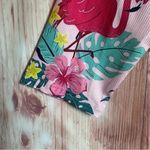 Unbranded Pink Floral Flamingo Print V Neck Ribbed Long Sleeve Top Size 4X Photo 6