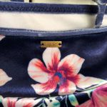 PINK - Victoria's Secret Victoria’s Secret PINK Navy Blue Floral Velvet Bikini Size M Photo 7