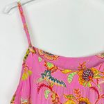 Aerie NWT  Floral Cropped Swing Tank Top Metallic Pink Size Medium M NEW Photo 9
