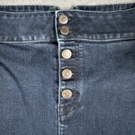 prAna Skirt Womens 14 Blue Denim Button Front Pencil Jean Organic Cotton Stretch Photo 2