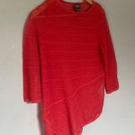 Chico's  Travelers Collection Tunic Knitted Knit Pullover Tangerine Pink Small Photo 0
