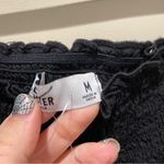 Hollister  Smocked Long Sleeve Jumpsuit Solid Black Women’s Size Medium Photo 5