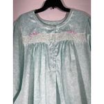 Croft & Barrow Intimates Women Nightgown Floral Button Long Mint Green 2X Photo 2