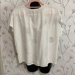 Solitaire  White Top with Navy Sea Motifs Photo 1