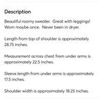 Green Tea Oversized Chunky Cozy Gray Sweater Roomy Hoodie Womens Medium Pullover Photo 8