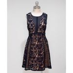 Adelyn Rae Women's Black Lace Fit & Flare Sleeveless Cocktail Dress Size S Photo 4