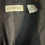 Ann Taylor Vintage  Silk Elegant Black Blazer Jacket Pockets Minimalist Classic Photo 6