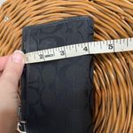 Coach  Signature C Black Logo Jacquard Leather TRIFOLD Wallet Change Purse Canvas Photo 1