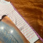 Delia's Delia’s Striped Sweater Lace Hem detail white pink XS Photo 6