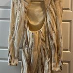 White Gold Sparkle Dress For Homecoming Photo 5