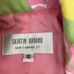 Skirtin’ Around Fully Lined Bright Floral Cotton Spring Coat, Size 10 Green Photo 5