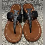 Tory Burch NEW Moore Black Leather Heeled Sandals Photo 4