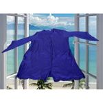 Swim 365 Button Front Cover Up Sz 18 20 Sapphire Blue Gauze Patio Dress… Photo 7