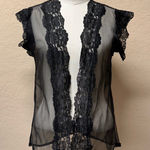 Sheer Black Lace Robe Photo 0