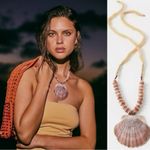 Free People  Love Letter To The Sea Necklace NWT Bohemian Beach Adjustable Shell Photo 8