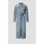 Pistola Amira Light Wash Denim Midi Dress Size Small Blue Photo 2