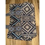 Anthropologie Stephanie Nicole Womens Southwestern Tote Bag Large Blue Silver Photo 4