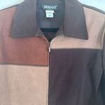 Briggs New York Briggs Colorblock faux suede full zip jacket brown size 8 Photo 2