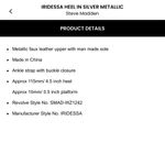 Steve Madden  Iridessa Heel in Silver Metallic Photo 1