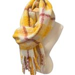 Mango Maxi Check Scarf Mustard/Cream Photo 0